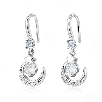 925 Sterling Silver Cherry Butterfly Shining Zircon Stud Earrings | Women's Holiday Charm Jewelry