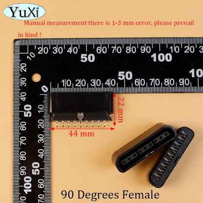 90 180 Degree Interface Female Socket 9 Pin Slot Connector | Replacement Part for PlayStation 2 Console