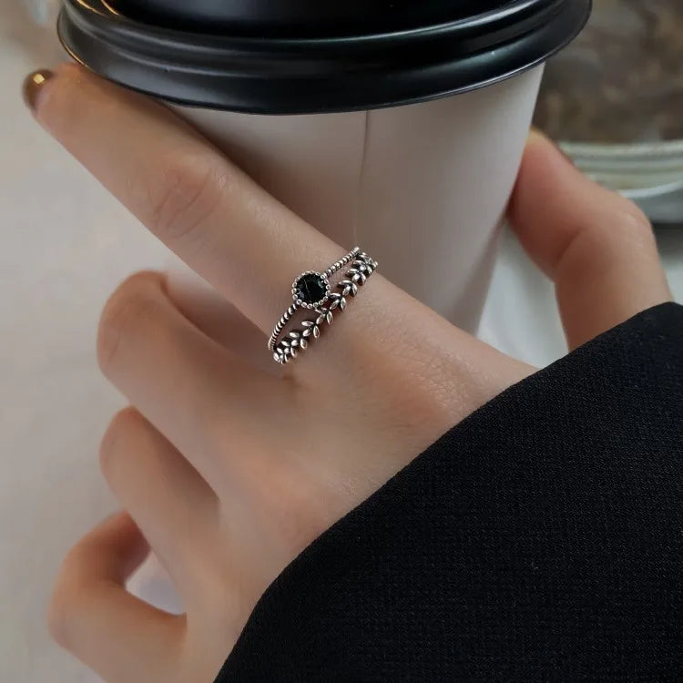 VENTFILLE 925 Sterling Silver Irregular Ring | Geometric Minimalist Jewelry for Women