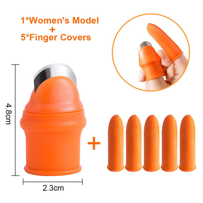 Silicone Finger Protector with Thumb Knife | Kitchen Safety Gadget Set