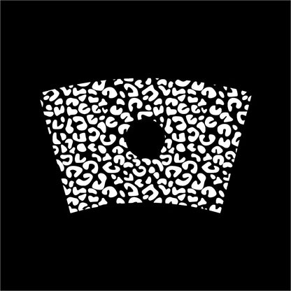 Leopard Pattern Full Wrap Vinyl Sticker for 24 oz Cold Cup | Cheetah Coffee Cup Decal