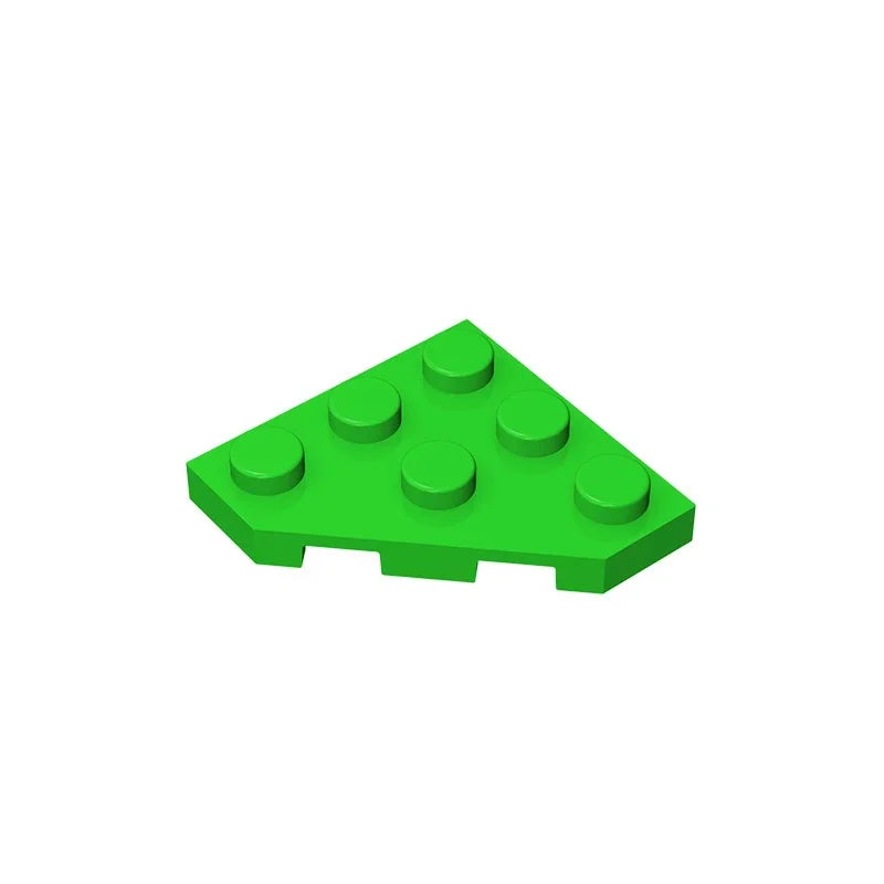 Gobricks GDS-556 Wedge Plate 3 x 3 Cut Corner | Compatible Building Block for DIY