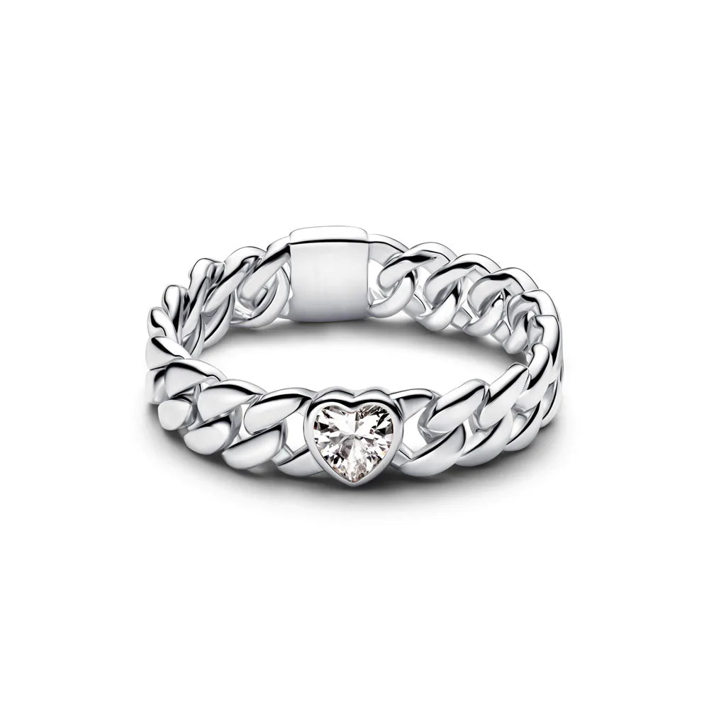 925 Sterling Silver Heart-Shaped Butterfly Flower Ring | Exquisite Charm Jewelry for Her