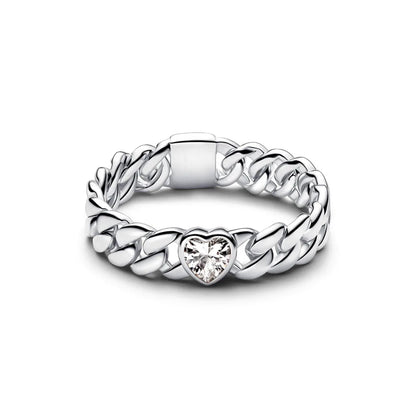 925 Sterling Silver Heart-Shaped Butterfly Flower Ring | Exquisite Charm Jewelry for Her