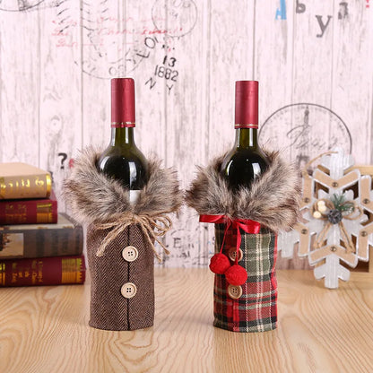 Christmas Wine Bottle Cover Merry Christmas Decorations For Home 2024 Christmas Ornament Xmas Navidad Natal Gifts New Year 2025