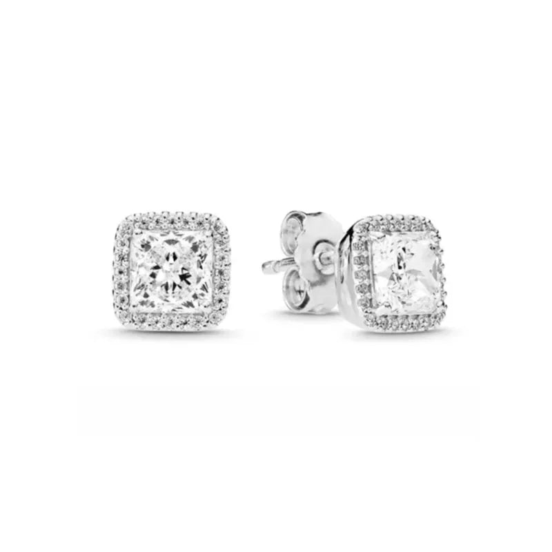925 Sterling Silver Snowflake Heart Earrings | Fine Stud Earrings for Women