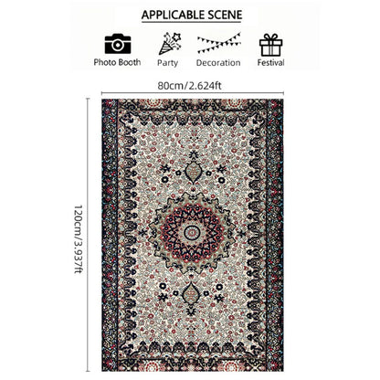 VIKAMA Classic Mosque Print Islamic Prayer Mat, Foldable Travel Muslim Rug, Washable Lightweight Janamaz for Eid Ramadan Gifts