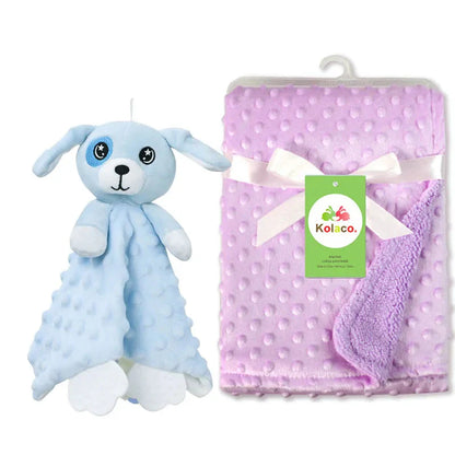 Personalized Newborn Baby Blanket with Name & Custom Stroller Gift Set