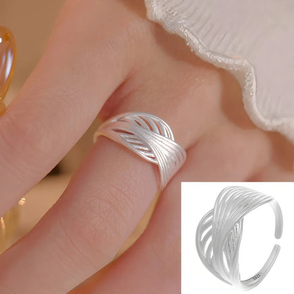 PANJBJ Real 925 Sterling Silver Retro Round Ring | Vintage Fine Jewelry for Women