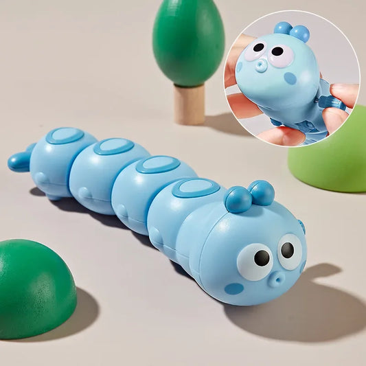 Cartoon Clockwork Caterpillar Crawling Toy | Parent-Child Interactive Wind Up Toy for Kids