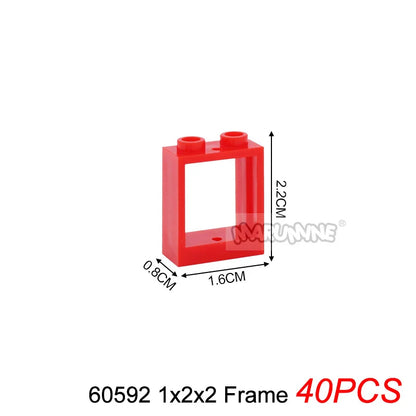 Marumine Window and Door Building Blocks | Compatible City House Parts Set