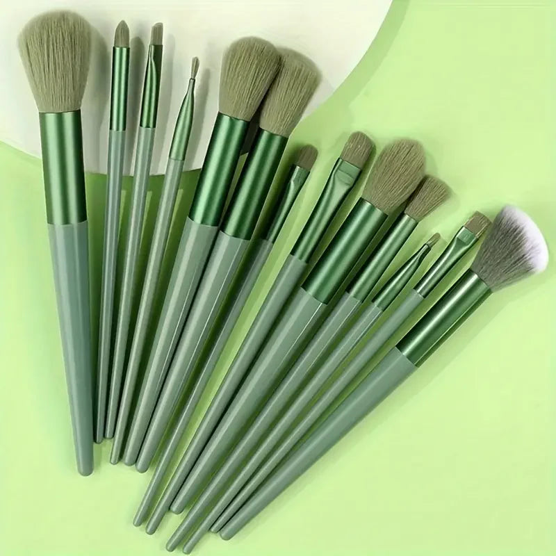 13-Piece Makeup Brush Set | Complete Eye Shadow, Concealer & Powder Brush Kit