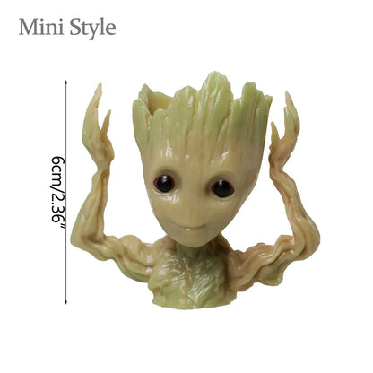 Home Garden Decoration Groot Flower Pot Baby Tree Man Miniature Model Anime Figure Ornament Home Supplies Crafts Kids Toys