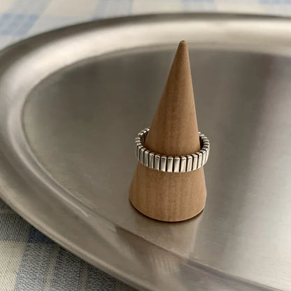 VENTFILLE 925 Sterling Silver Adjustable Rings | Vintage Hip Hop Couples Jewelry