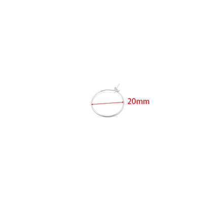 20-Piece Gold Stainless Steel Hoop Earring Wires | Bulk Jewelry Making Supplies