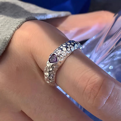 VENTFILLE 925 Sterling Silver Flower Lace Ring | Korean Fashion Adjustable CZ Ring