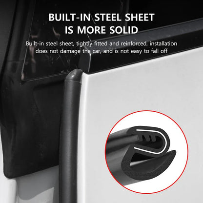 NovaAcc Noise Reduction Sealing Strip For Tesla Model Y 3 Front Rear Door Instrument Panel Trunk Waterproof Dustproof Rubber