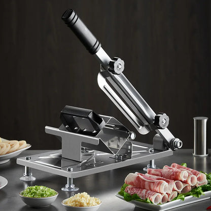 Adjustable Pork Belly & Vegetable Slicer – Frozen Meat Cutter, Stainless Steel Kitchen Slicer