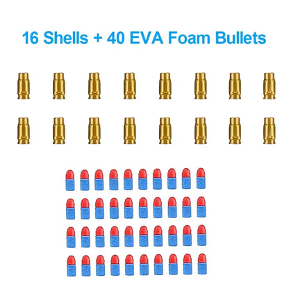 80 Shells and 100 Soft EVA Bullets for Toy Gun Glock Colt 1911 | Shooting Game Refill Kit