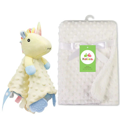 Personalized Newborn Baby Blanket with Name & Custom Stroller Gift Set