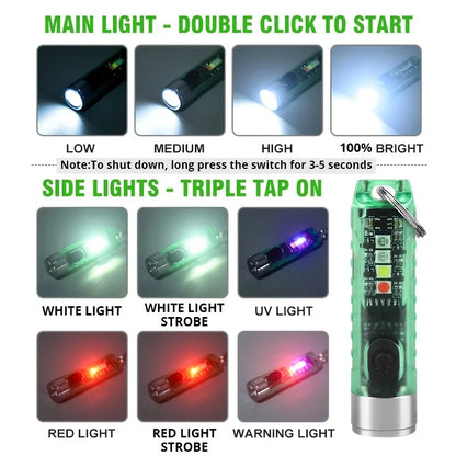 Mini Keychain Light | Portable LED Flashlight with USB Charging