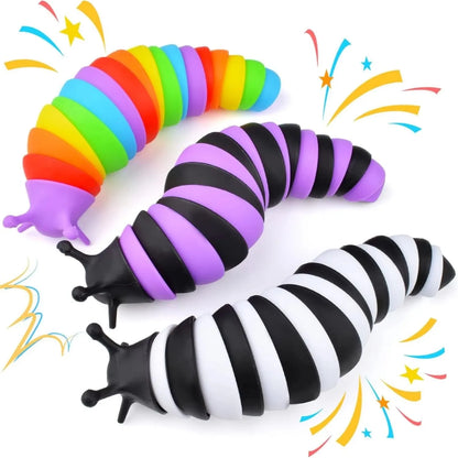Colorful Simulation Caterpillar Fidget Toy | Articulated Stress Reliever for Kids and Adults