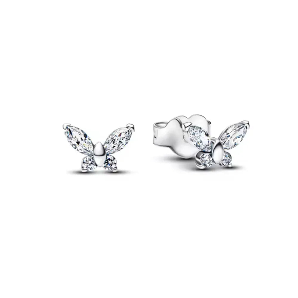 925 Sterling Silver Stud Earrings Set | Butterfly Snowflake Heart Moon Jewelry Gift
