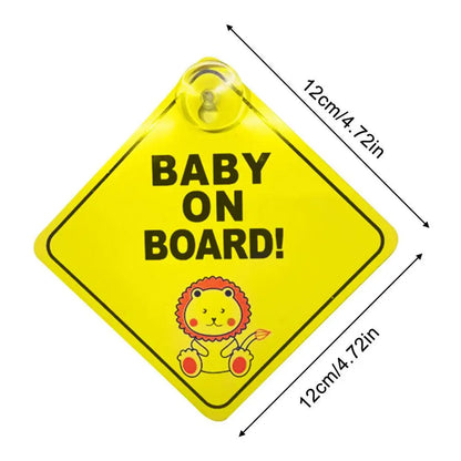Baby On Board BABY IN CAR PVC Stickers Safety Reflective Tuning Cartoon Window Decals Automobiles Personalized Ornaments