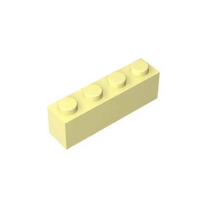 Gobricks GDS-534 Brick 1 x 4 without Bottom Tubes | Compatible Building Block Set