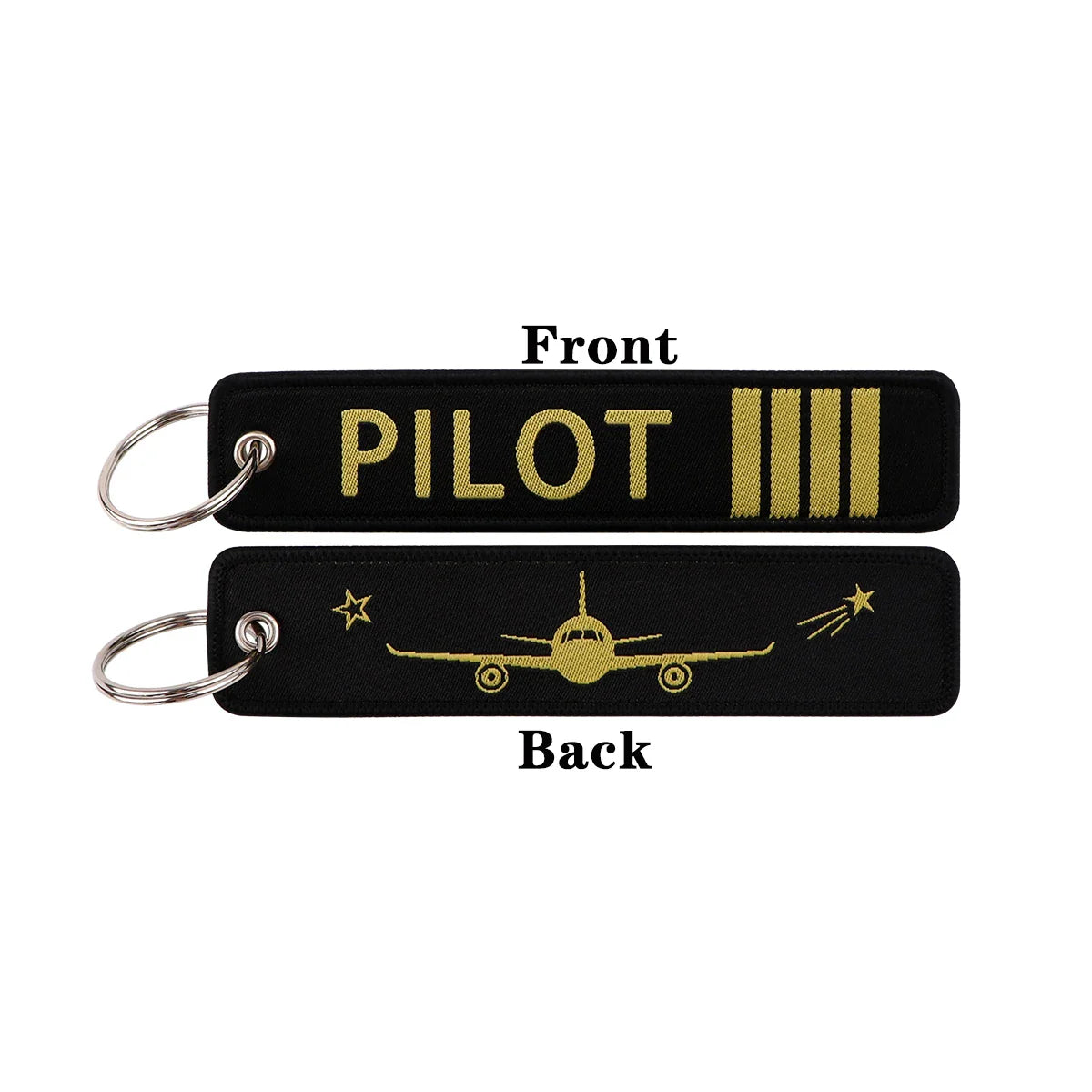 Aviation Sign Embroidery Key Fob | Motorcycle Keychain and Gift Accessory