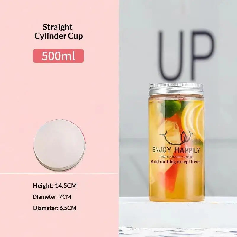 Plastic Disposable Square Bottle 500ML 650ML | Leakproof Juice, Milk Tea & Yogurt Container for Home and Commercial Use