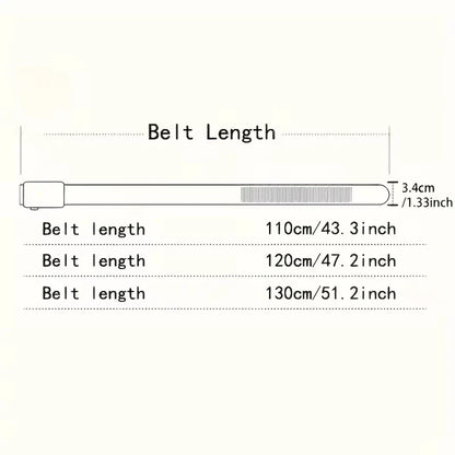 Men's Automatic Ratchet Belt - PU Leather 3.4 cm (1.34 in) Width, Business Casual Belt for Pants & Jeans, Ideal Gift