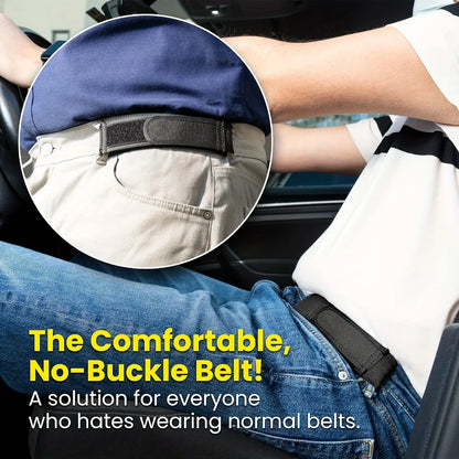 4-Pack Elastic Waistbands! No Buckle, Unisex, Stretchable, Invisible & Adjustable, Machine Washable