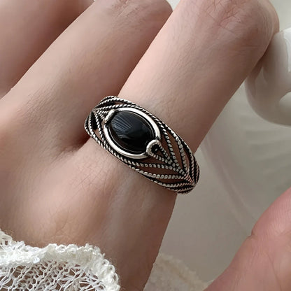 VENTFILLE 925 Sterling Silver Flower Lace Ring | Korean Fashion Adjustable CZ Ring