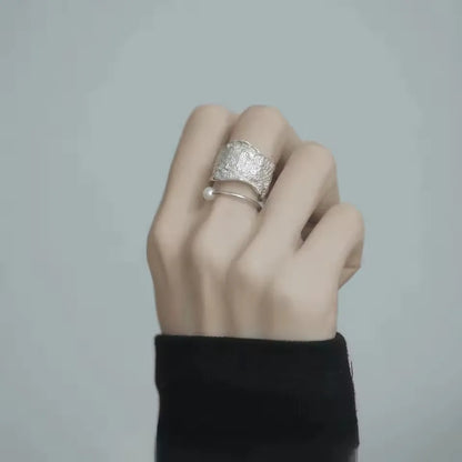 VENTFILLE 925 Sterling Silver Adjustable Rings | Vintage Hip Hop Couples Jewelry