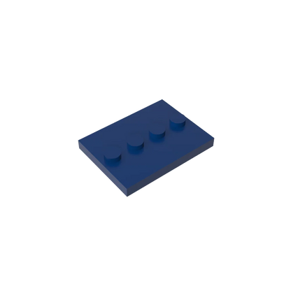 Gobricks GDS-980 Tile, Modified 3 x 4 with 4 Studs in Center | Compatible Building Block for DIY and MOC