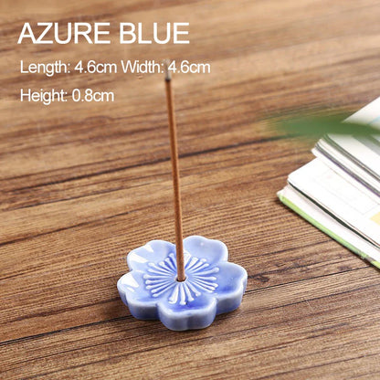 Ceramic Cherry Blossom Incense Holder | Aromatherapy Burner for Home & Office