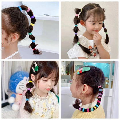 20/50-Pack Kids Elastic Hair Bands, Colorful Girls Scrunchies & Baby Hair Ties