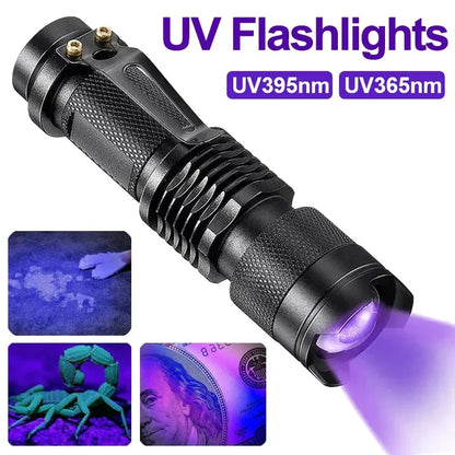 UV LED Flashlight 395nm | Ultraviolet Blacklight Detector for Pet Urine and Stains