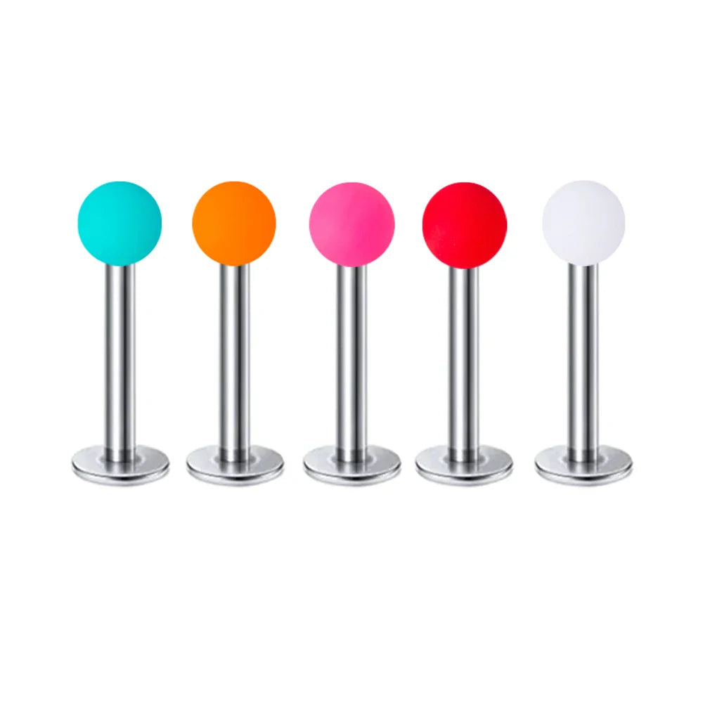 5pcs Mixed Heart Tragus Stud Earring Set | Cartilage Helix Lip Piercing Jewelry