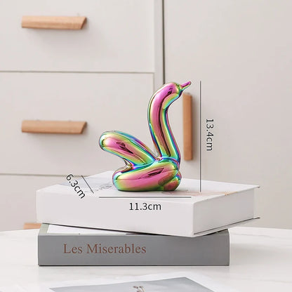 Nordic Ceramic Swan Sculpture Animal Decorative Figurine Home Decor Room Accessory Swans Decorative Item
