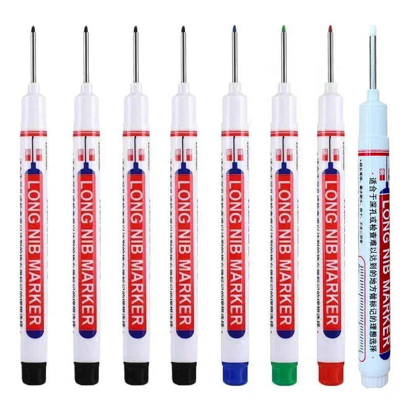 20mm Deep Hole Long Nib Markers Set | Multi-Purpose Perforating Pen for Metal, Wood, and Glass