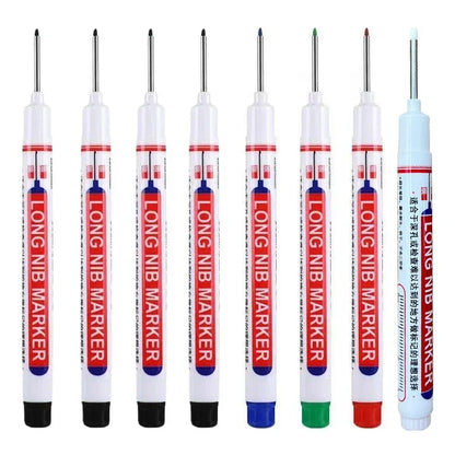 20mm Deep Hole Long Nib Markers Set | Multi-Purpose Perforating Pen for Metal, Wood, and Glass