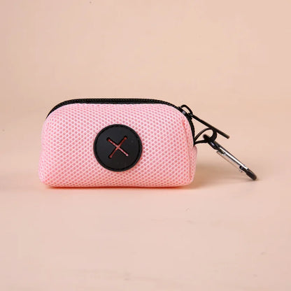 Canvas Dog Poop Bag Holder | Outdoor Pet Waste Bag Dispenser with Carabiner Clip