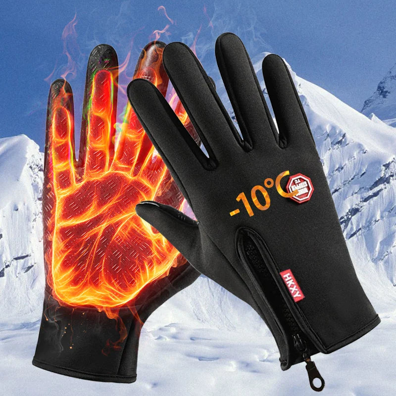 Touchscreen Winter Gloves for Men & Women - Windproof Thermal Cycling, Driving & Motorcycle Gloves with Non-Slip Grip