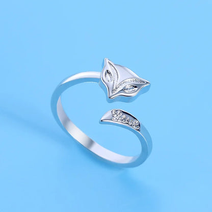925 Sterling Silver Zircon Adjustable Ring | Women's Cocktail Jewelry