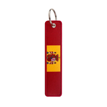 National Flags Embroidered Key Fob | Fashion Keychain Gift for Men and Women
