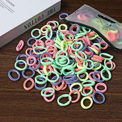 50/100-Pack Colorful Nylon Hair Bands for Kids - Elastic Scrunchie Hair Ties & Ponytail Holders for Girls