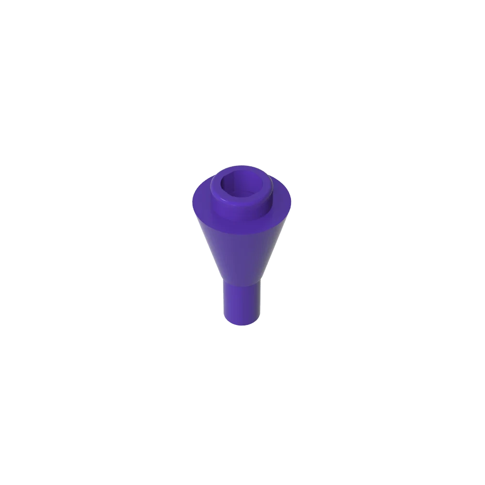 Gobricks GDS-1138 Cone 1 x 1 Inverted with Bar | Building Block for DIY Creations