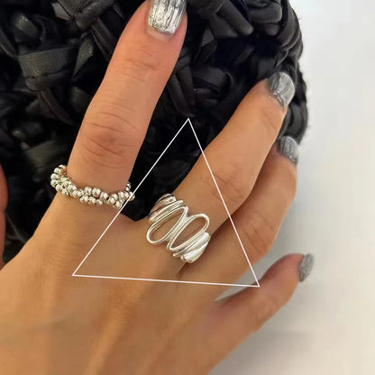 VENTFILLE 925 Sterling Silver Flower Ring | Hollow Out Retro Jewelry for Women